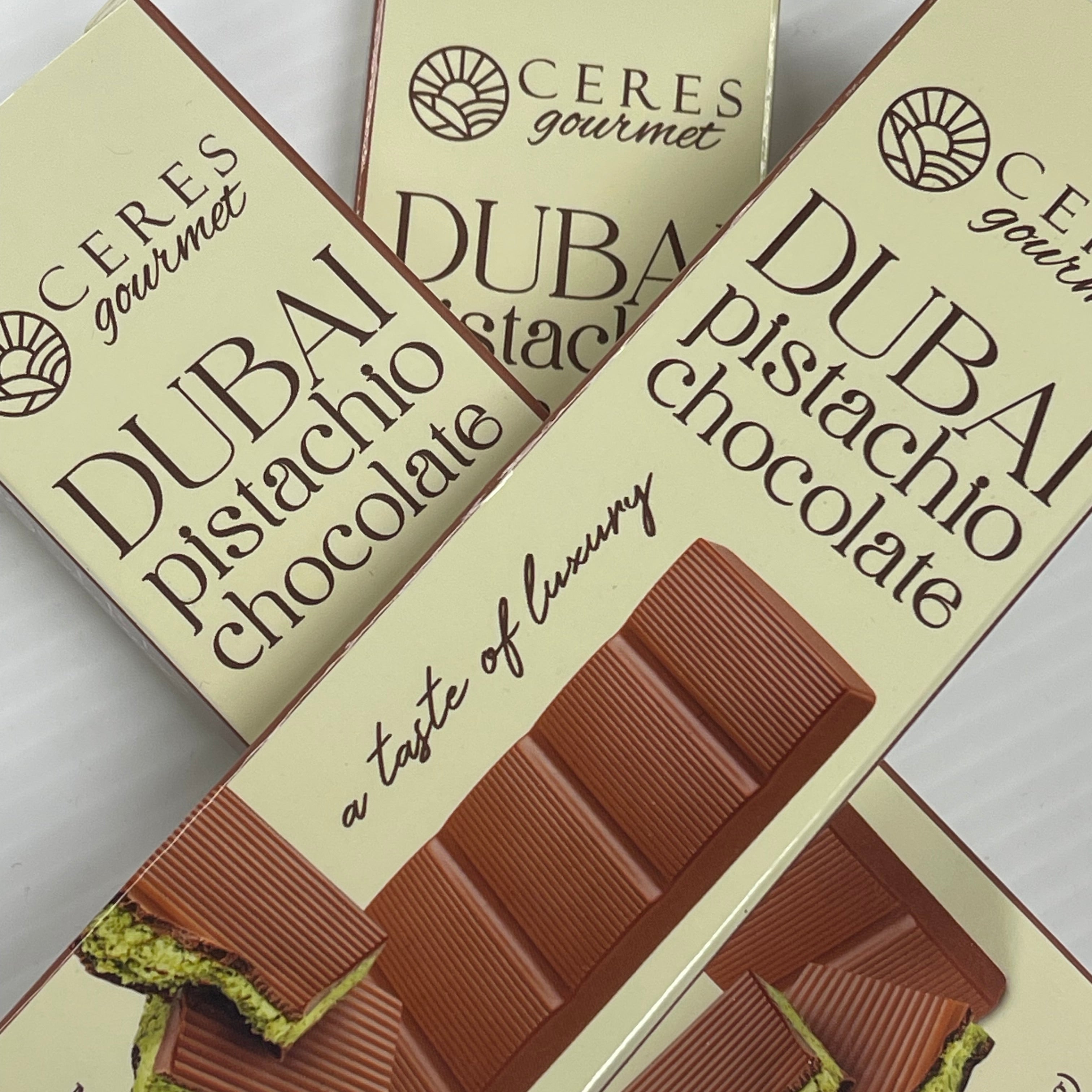 Dubai Milk Chocolate Pistachio (3) Bars