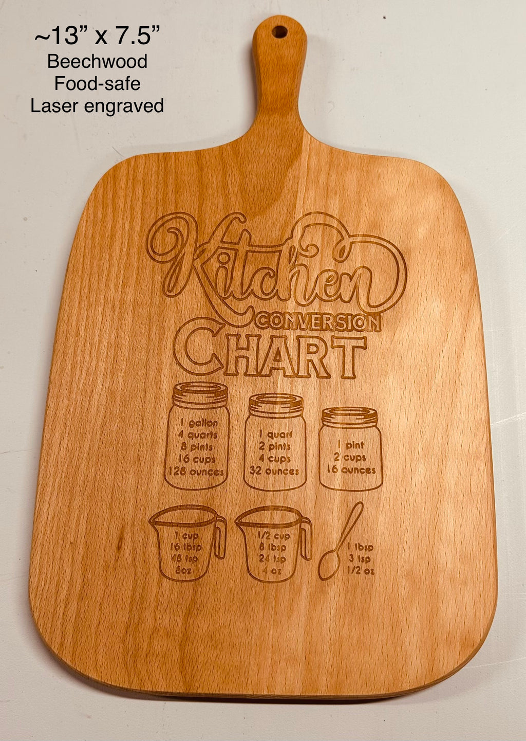 Kitchen Essentials Engraved Board