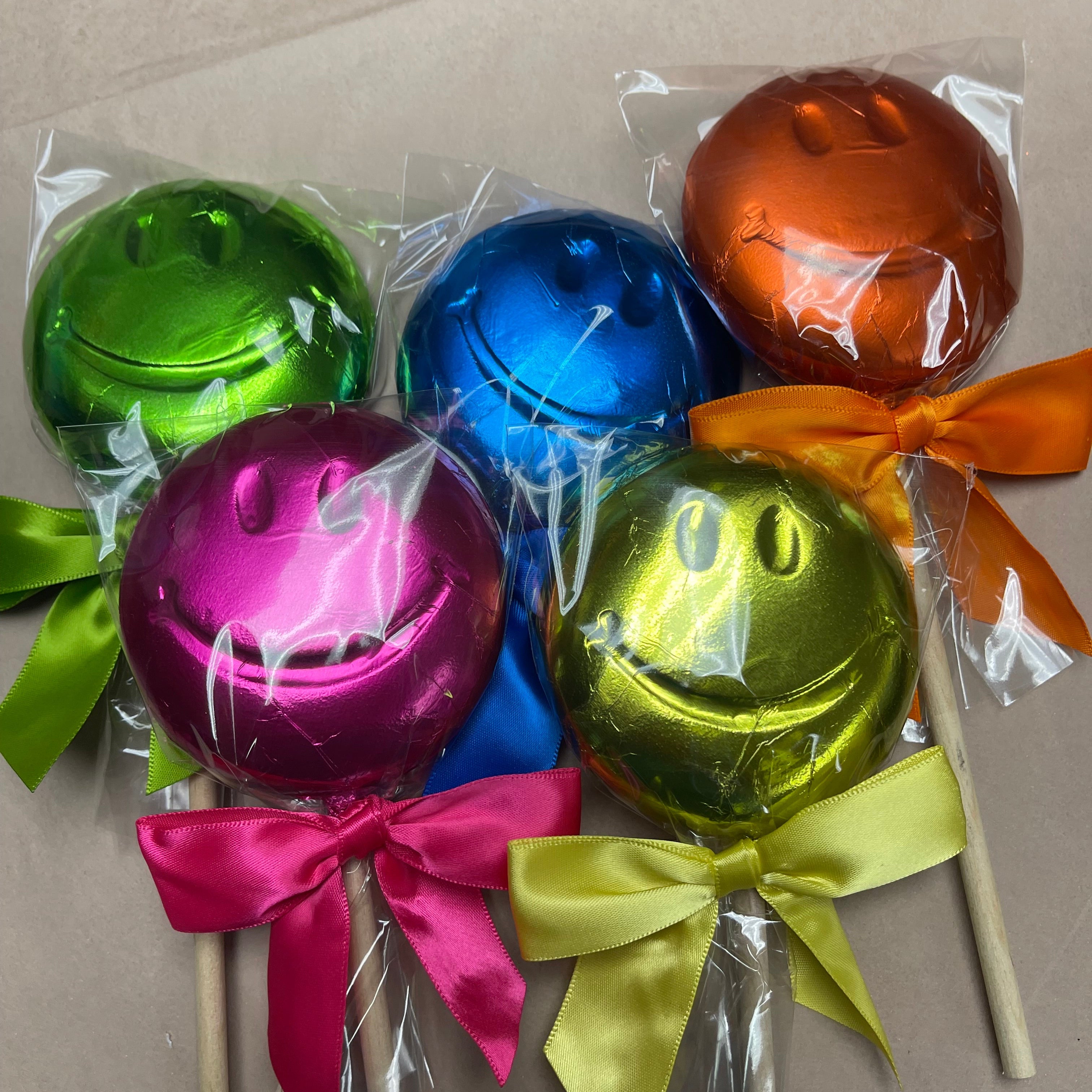 Smiley Face Large Chocolate Lollipop