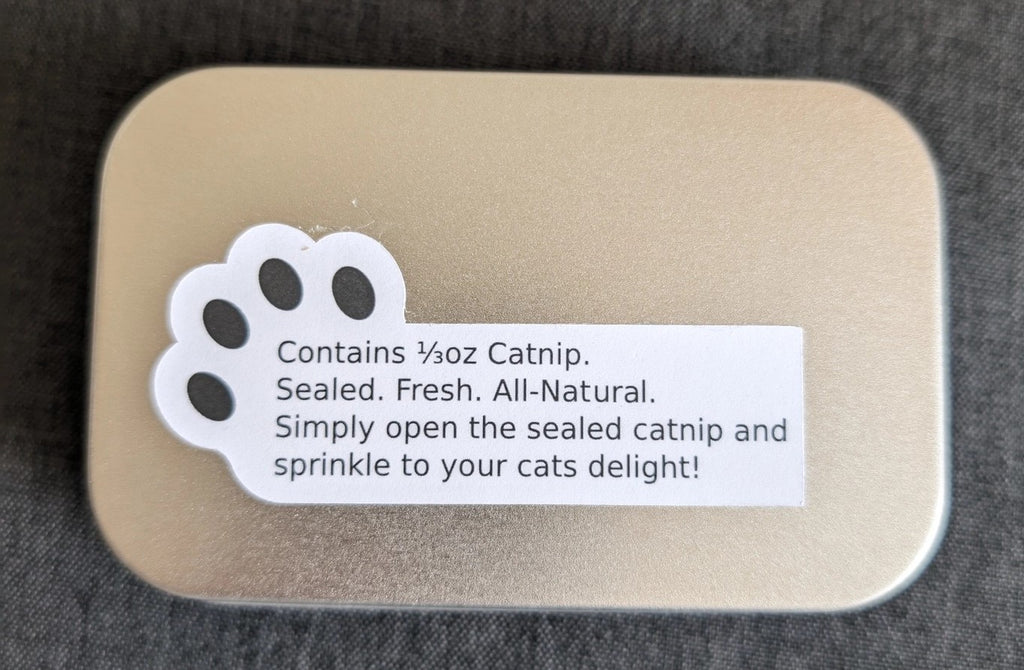 Catnip Tin with Freshly Sealed Catnip