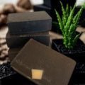 Gift Wrapped Charcoal Aloe Soap Bar & Tray