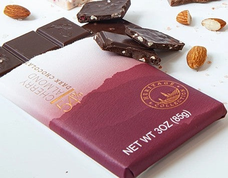 LeBelge Dark Cherry Almond Chocolate Bars