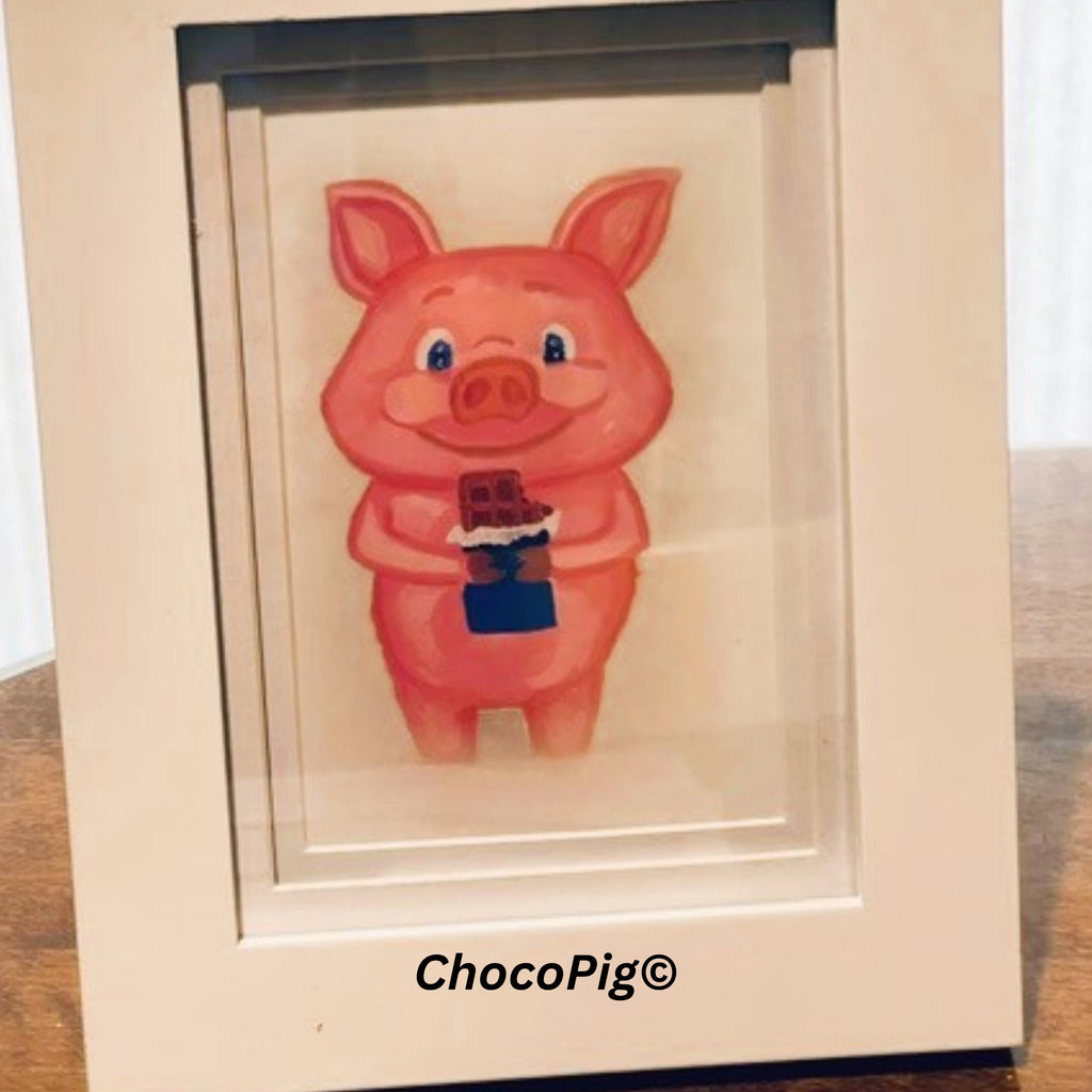 Framed ChocoPig Print