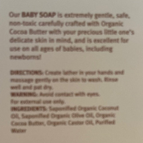 Cocoa Butter Baby Soap with Bamboo Soap Holder