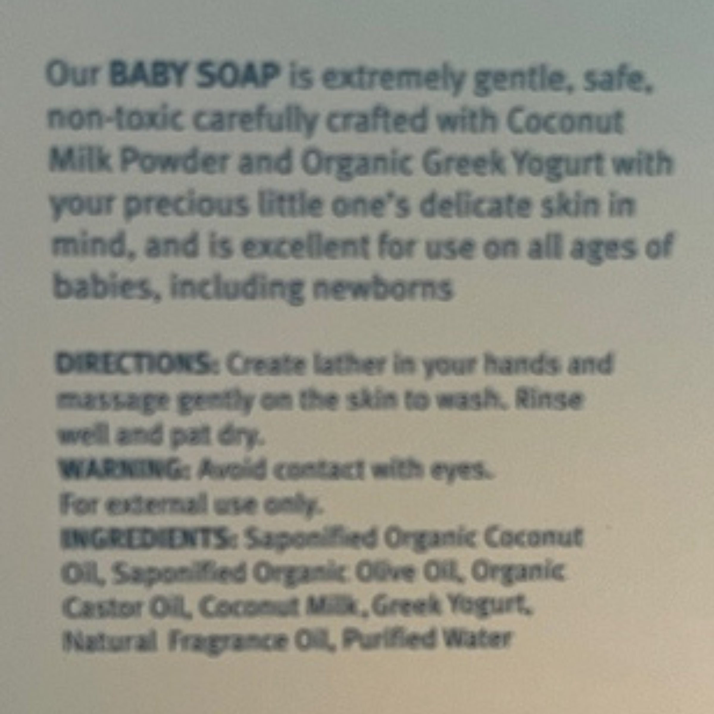Coconut Milk and Yogurt Baby Soap with Bamboo Soap Holder