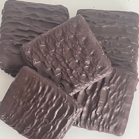 Dark chocolate crackers