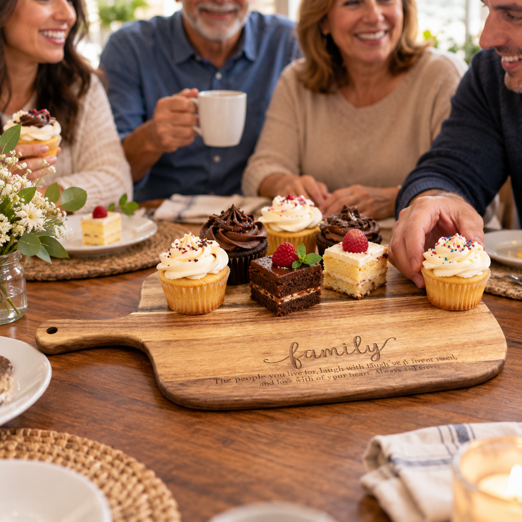 Engraved Cutting Board with Family Saying