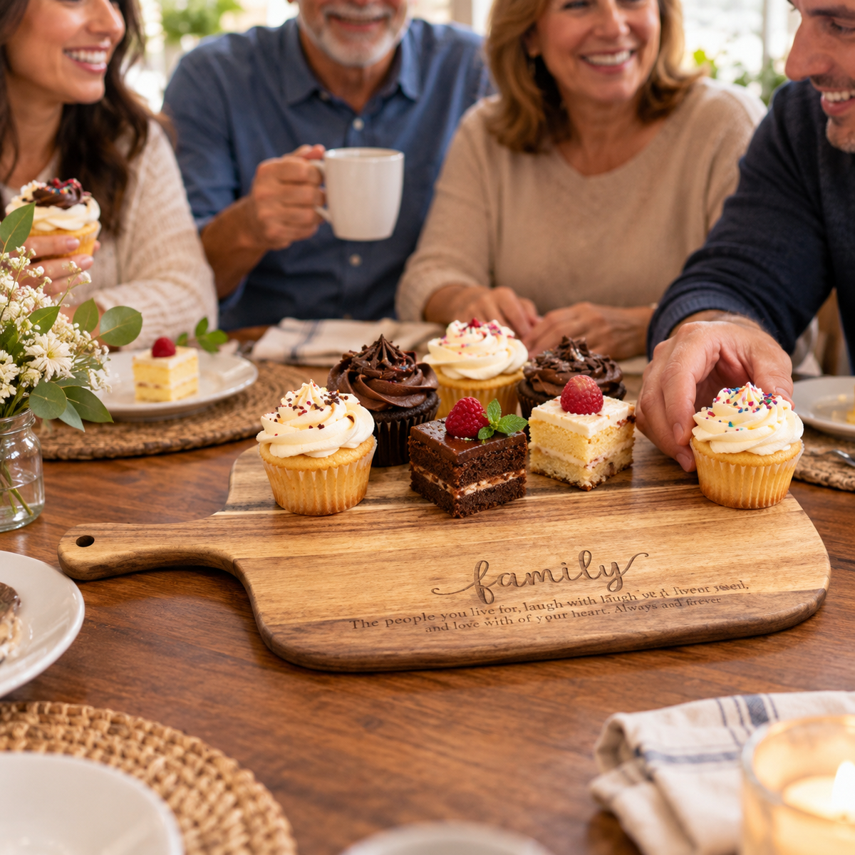 Engraved Cutting Board with Family Saying