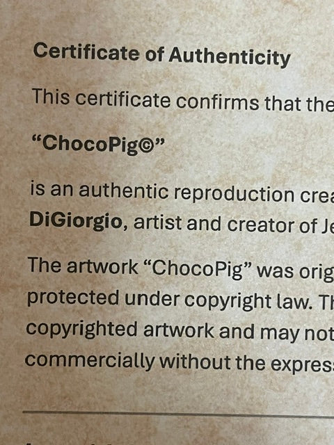 Framed ChocoPig Print