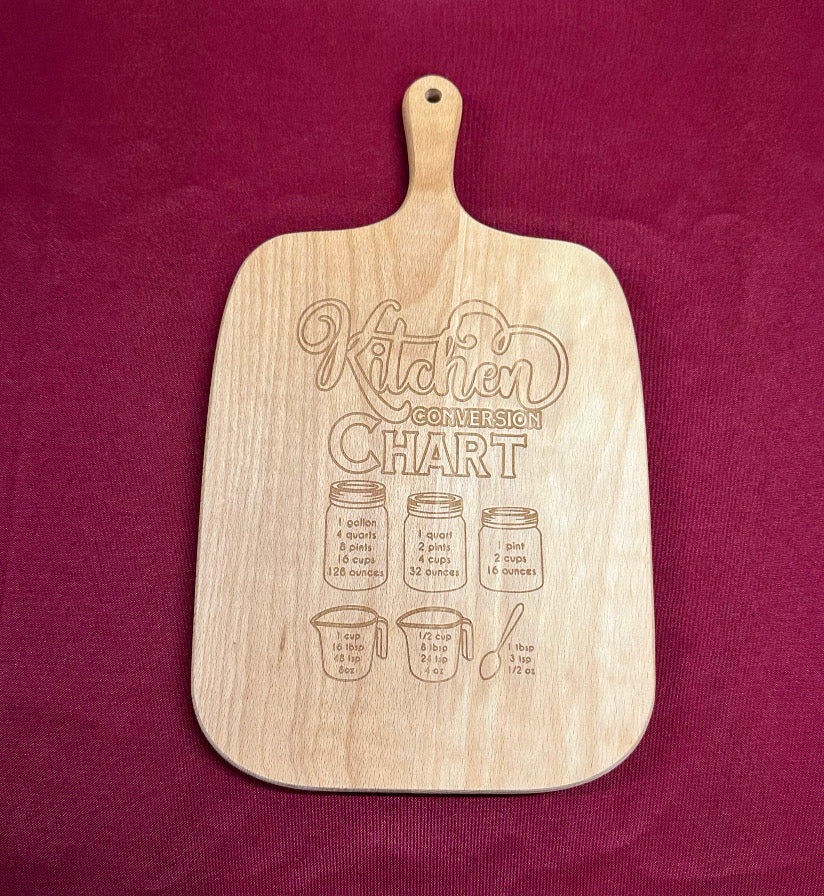 Kitchen Essentials Engraved Board