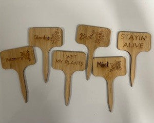 Wooden Herb Label Set