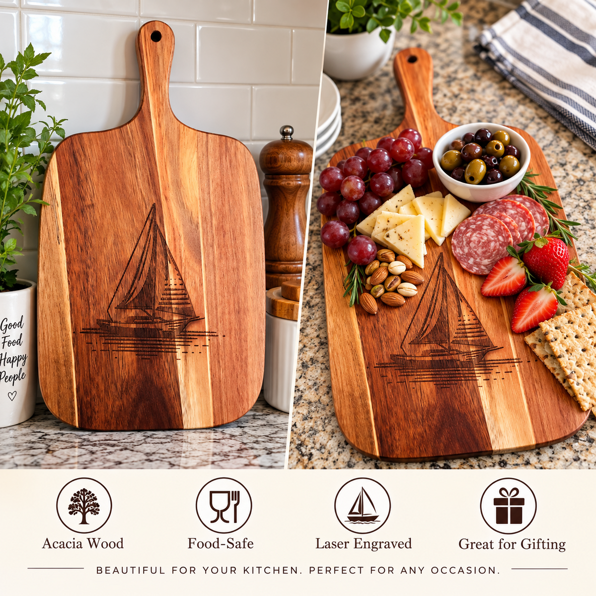 Sailboat Acacia Board