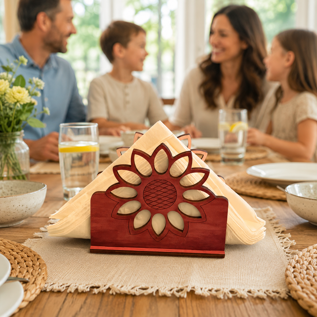 Sunflower Wooden Napkin Holder