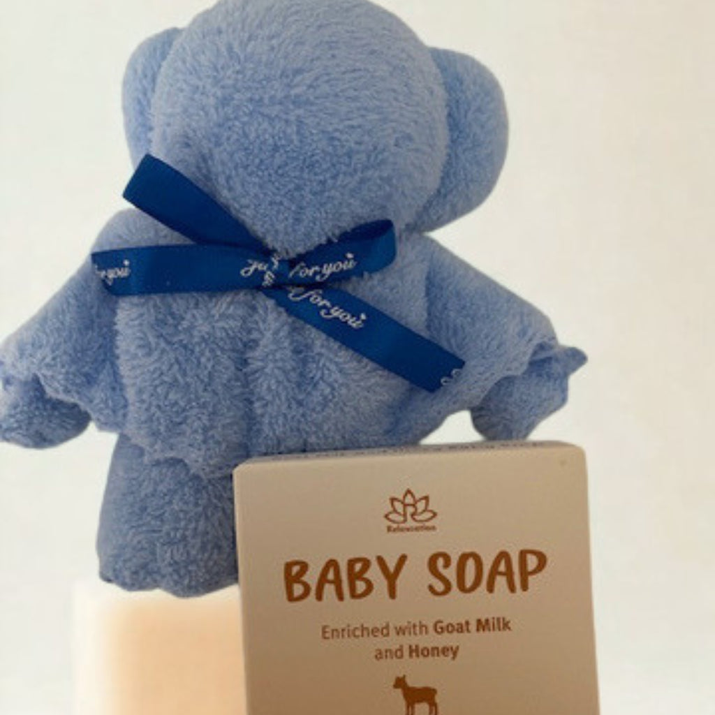 Goat Milk and Honey Baby Soap with Towel Bear