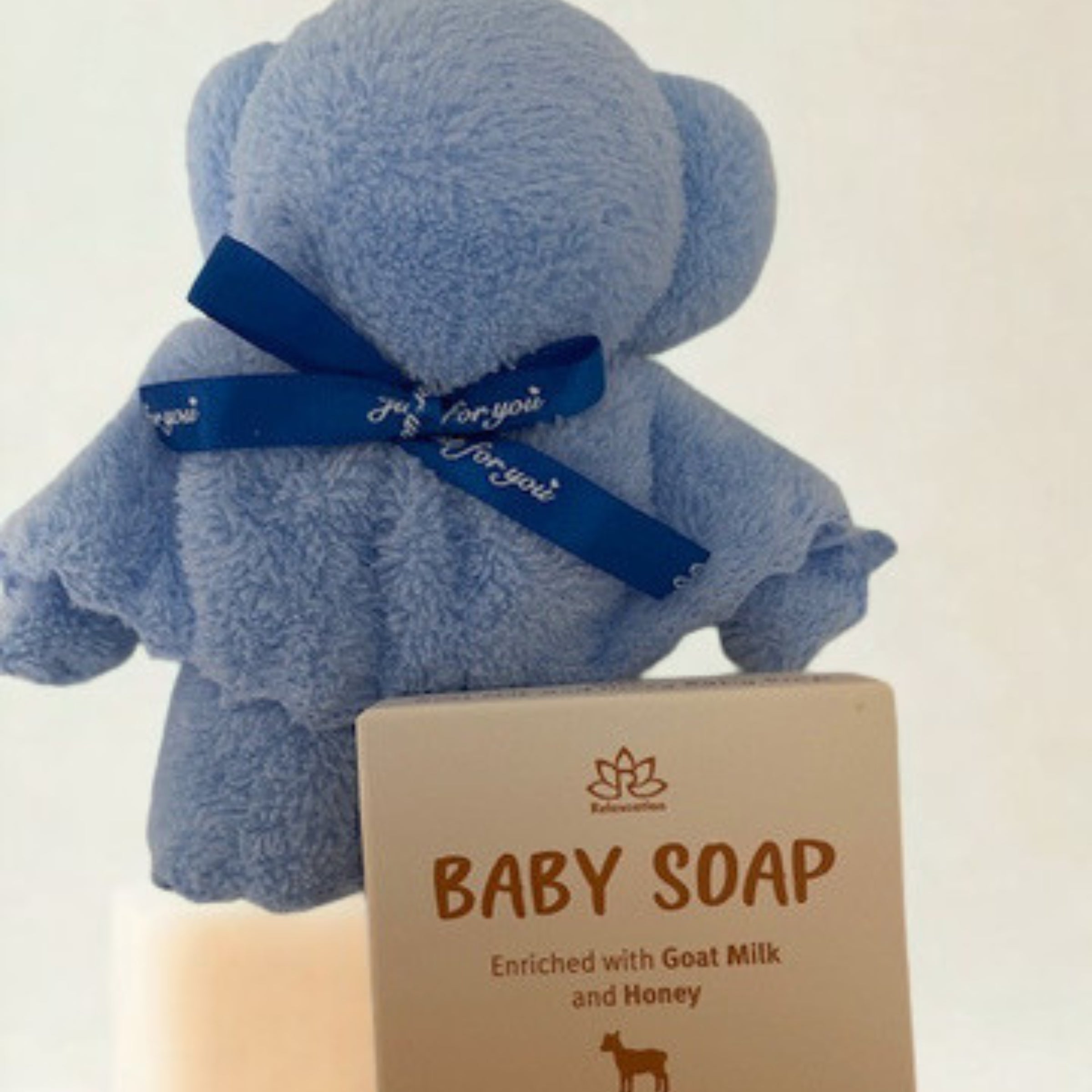 Goat Milk and Honey Baby Soap with Towel Bear