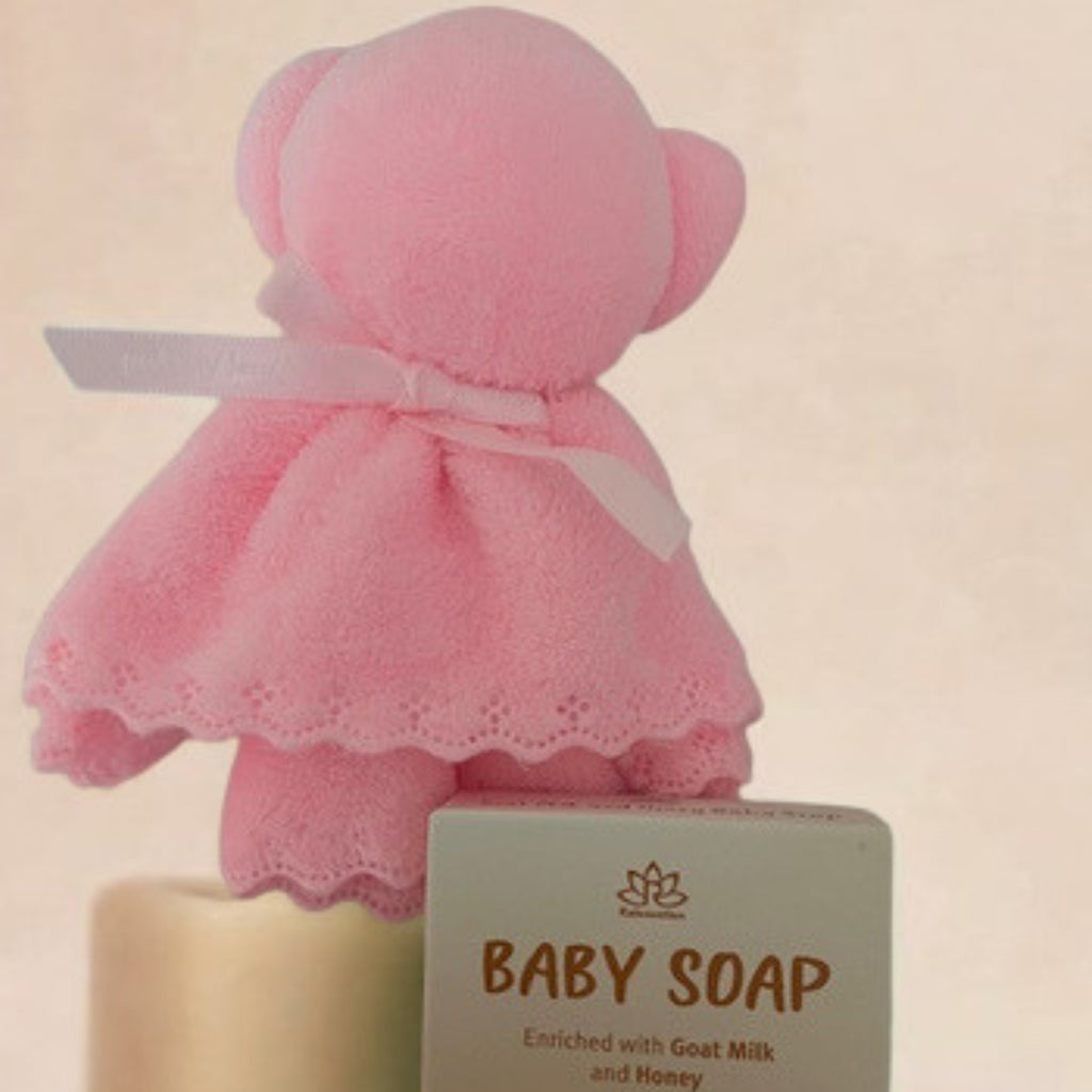 Goat Milk and Honey Baby Soap with Towel Bear